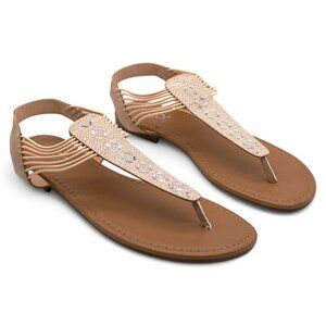 Sugar Womens Bernice Flat Slip on Thong Sandals